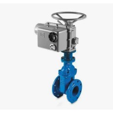 Задвижка чугунная фланцевая с электроприводом ГЗ-Б.200/24 400В и обрезиненным клином Rushwork 115 200 мм