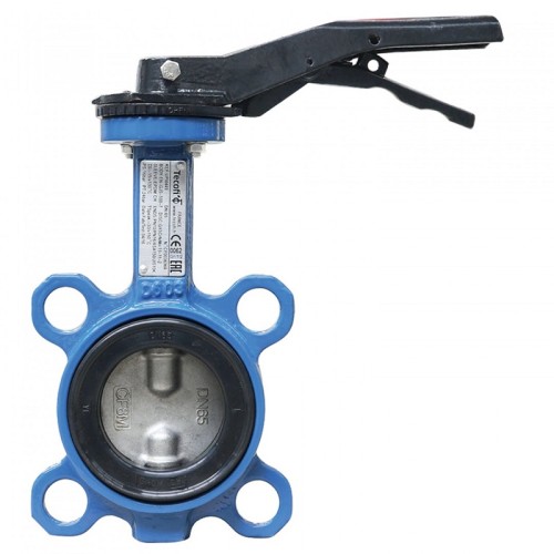 Затвор ручной с чугунным диском и рукояткой межфланцевый 1,6 МПа EPDM ЗПФ GG25 ЛАЗ 250х65 мм во Владивостоке
