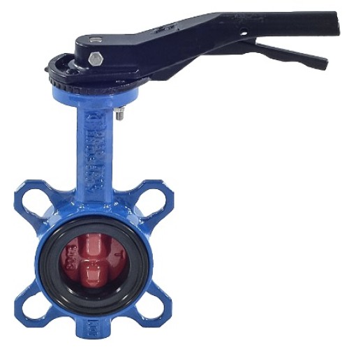 Затвор ручной с чугунным диском и рукояткой межфланцевый 1,6 МПа EPDM VPI4448 GGG50 Tecofi 125х55,5 мм во Владивостоке